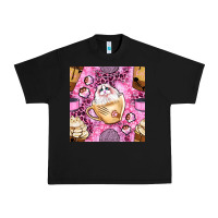 Black cat coffee cups and paw with leopard and glitter seamless pattern bbs Urban Heavy Tee - BundleAndBundleShop