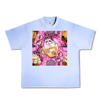 Grape Ice cat coffee cups and paw with leopard and glitter seamless pattern bbs Urban Heavy Tee - BundleAndBundleShop