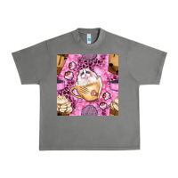 Tornado cat coffee cups and paw with leopard and glitter seamless pattern bbs Urban Heavy Tee - BundleAndBundleShop