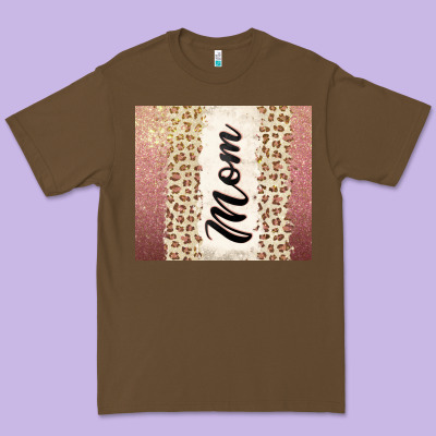 Rose Gold Mom Leopard Glitter Premium Tee Designed By Cowgirlartshop