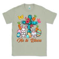 Matcha He is risen with Cross Easter Day Classic Tee - HowdyJamesFarm