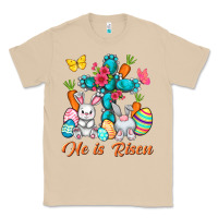 Mushroom He is risen with Cross Easter Day Classic Tee - HowdyJamesFarm