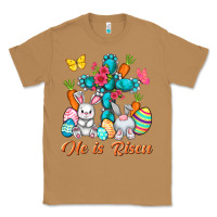 Toasted Coconut He is risen with Cross Easter Day Classic Tee - HowdyJamesFarm