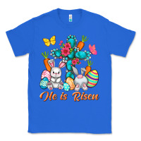 True Royal He is risen with Cross Easter Day Classic Tee - HowdyJamesFarm