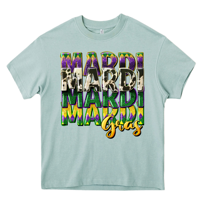 Cowhide Mardi Gras Heavy Core Tee by CowGirlArtShop | Teevron