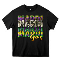 Black cowhide mardi gras Heavy Core Tee - CowGirlArtShop