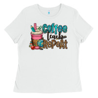 White coffee teach repeat Ladies Tee - OliviaCreatesArt