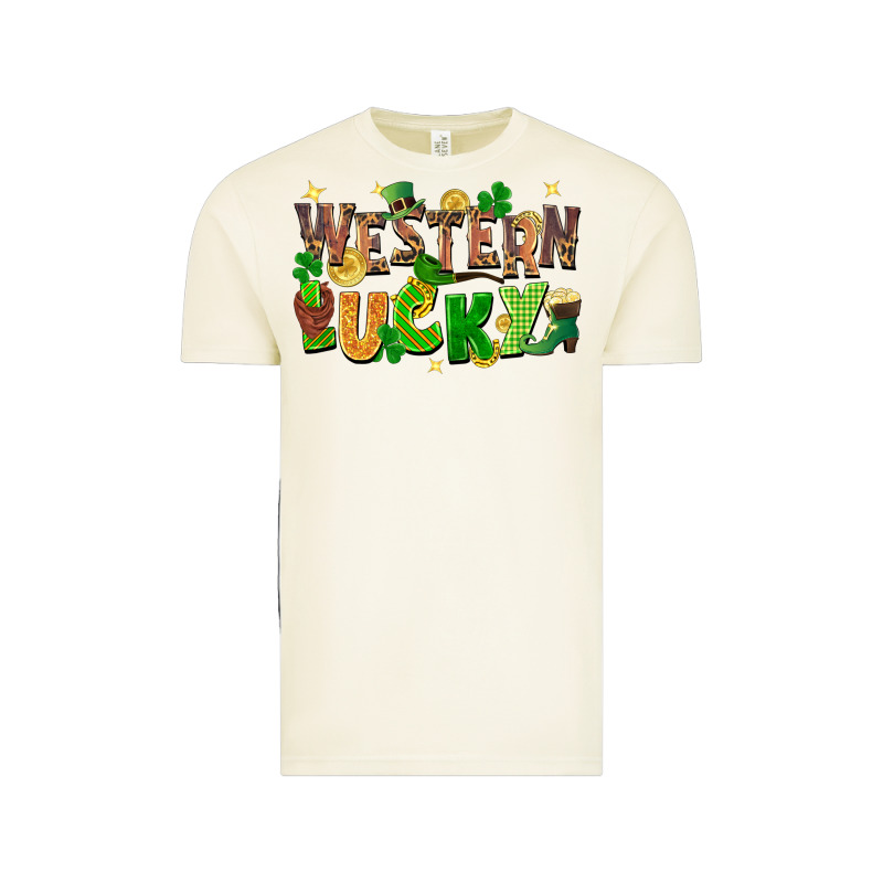 Western Lucky St. Patricks Day Vintage Tee by FaDigitalArtStudio | Teevron