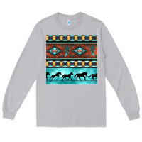 Moon Dust native american aztec seamless pattern Long Sleeve Tee - BundleAndBundleShop