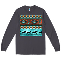 Smoke native american aztec seamless pattern Long Sleeve Tee - BundleAndBundleShop