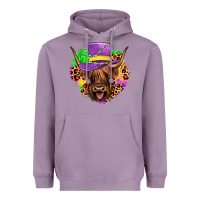 Lavender highland cow mardi gras Heavyweight Hoodie - JahusDesignShop