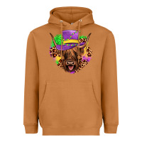 Meerkat highland cow mardi gras Heavyweight Hoodie - JahusDesignShop
