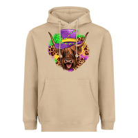 Mushroom highland cow mardi gras Heavyweight Hoodie - JahusDesignShop