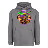 Storm highland cow mardi gras Heavyweight Hoodie - JahusDesignShop