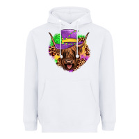 White highland cow mardi gras Heavyweight Hoodie - JahusDesignShop