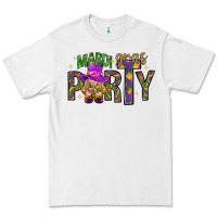 White Mardi Gras party Premium Tee - HowdyJamesFarm