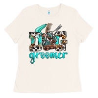 Bone western dog groomer Ladies Tee - OliviaCreatesArt