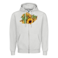 Dove Grey cactus leopard sunflower glitter  patch Zipper Hoodie - AdoDesignShop