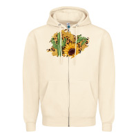Sandshell cactus leopard sunflower glitter  patch Zipper Hoodie - AdoDesignShop