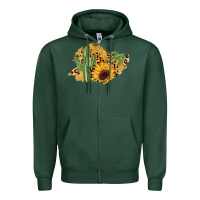 Sports Green cactus leopard sunflower glitter  patch Zipper Hoodie - AdoDesignShop