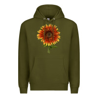 Army Green The  Sunflower Premium Hoodie - LillyAllenDesigns