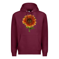 Burgundy The  Sunflower Premium Hoodie - LillyAllenDesigns