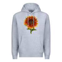 Heather Grey The  Sunflower Premium Hoodie - LillyAllenDesigns