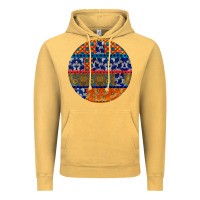Vintage Mustard african fabric pattern round earrings Vintage Hoodie - BundleAndBundleShop