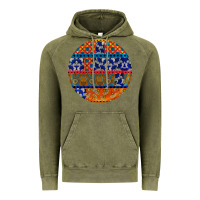 Vintage Olive african fabric pattern round earrings Vintage Hoodie - BundleAndBundleShop