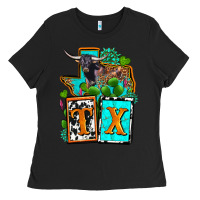 Black tx texas Ladies Tee - OliviaCreatesArt