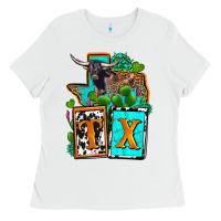 White tx texas Ladies Tee - OliviaCreatesArt