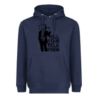 Navy kill your television Heavyweight Hoodie - artisFamous