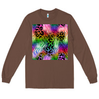 Chestnut neon safari seamless pattern 2 Long Sleeve Tee - BundleAndBundleShop