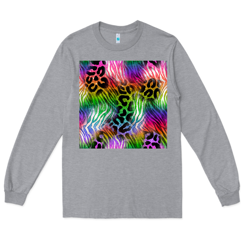 Neon Safari Seamless Pattern 2 Long Sleeve Tee by BundleAndBundleShop | Teevron