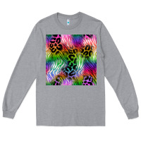 Heather Grey neon safari seamless pattern 2 Long Sleeve Tee - BundleAndBundleShop