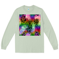 Matcha neon safari seamless pattern 2 Long Sleeve Tee - BundleAndBundleShop