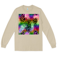 Mushroom neon safari seamless pattern 2 Long Sleeve Tee - BundleAndBundleShop