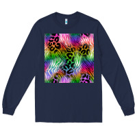Navy neon safari seamless pattern 2 Long Sleeve Tee - BundleAndBundleShop