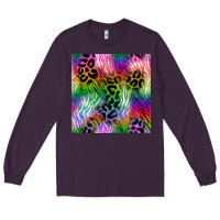 Plum neon safari seamless pattern 2 Long Sleeve Tee - BundleAndBundleShop
