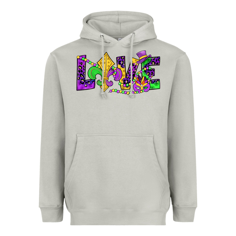Mardi Gras Love Heavyweight Hoodie by JahusDesignShop | Teevron