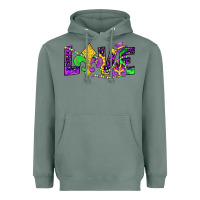 Sage mardi gras love Heavyweight Hoodie - JahusDesignShop