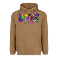Toasted Coconut mardi gras love Heavyweight Hoodie - JahusDesignShop