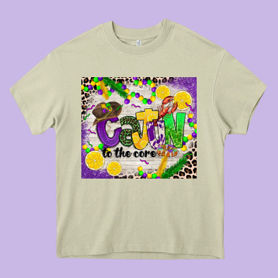 Cajun To The Core Heavy Core Tee Designed By Cowgirlartshop