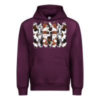 Mauve Wine cowhide brushstrokes Urban Hoodie - RanaPortraitStore