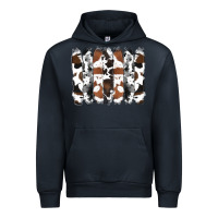 Navy cowhide brushstrokes Urban Hoodie - RanaPortraitStore