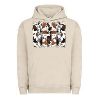 Pigment French Oak cowhide brushstrokes Urban Hoodie - RanaPortraitStore