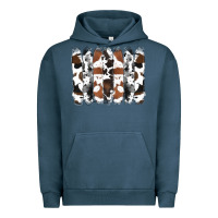 Pigment Midnight Navy cowhide brushstrokes Urban Hoodie - RanaPortraitStore