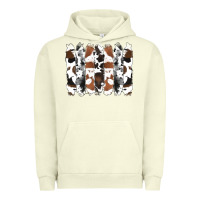 Pigment Pistachio cowhide brushstrokes Urban Hoodie - RanaPortraitStore