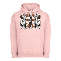 Pigment Salmon cowhide brushstrokes Urban Hoodie - RanaPortraitStore
