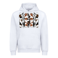 White cowhide brushstrokes Urban Hoodie - RanaPortraitStore